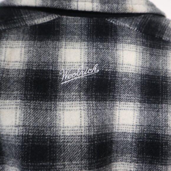 Woolrich Women's Size L Chatham Creek Jacket Wool Plaid Check Black White - Picture 10 of 11